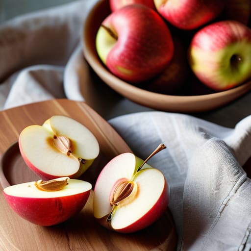 Fresh Apple Slices and Nut Butter snack.