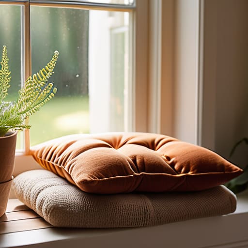 The Window Seat Hack using floor cushions.