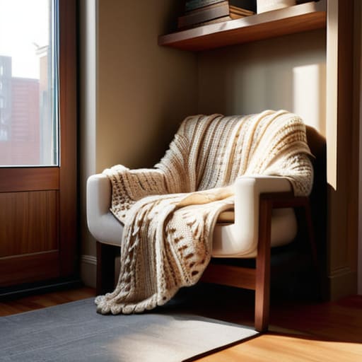 Cozy reading nook in The "Found" Corner.